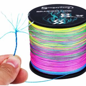 esca Linha Multifilamento Sougayilang 8 Fios 8x Linha Colorido 300m 0.26mm